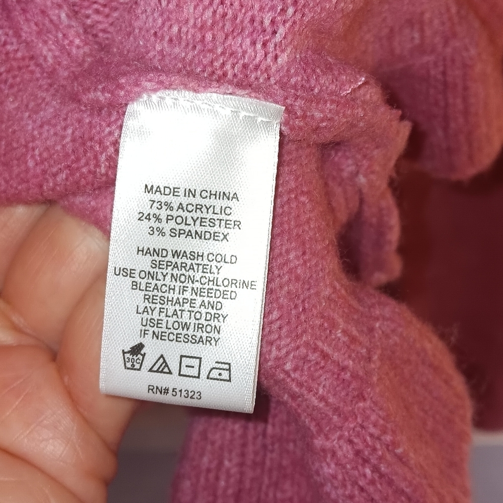 CeCe Ruffled Sweater M Rose - Picture 5 of 7